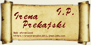 Irena Prekajski vizit kartica